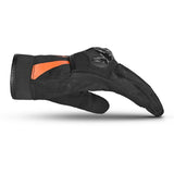 SHUA SHOT Moto Textil Curto Luvas Preto Laranja
