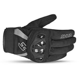 SHUA SHOT Moto Textil Curto Luvas Preto Cinza