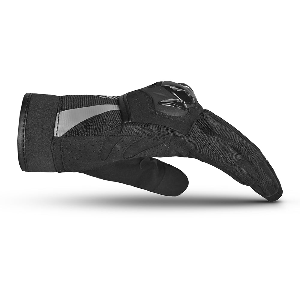 SHUA SHOT Moto Textil Curto Luvas Preto Cinza