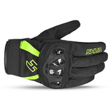 SHUA SHOT Senhora Moto Textil Curto Luva Preto Amarelo