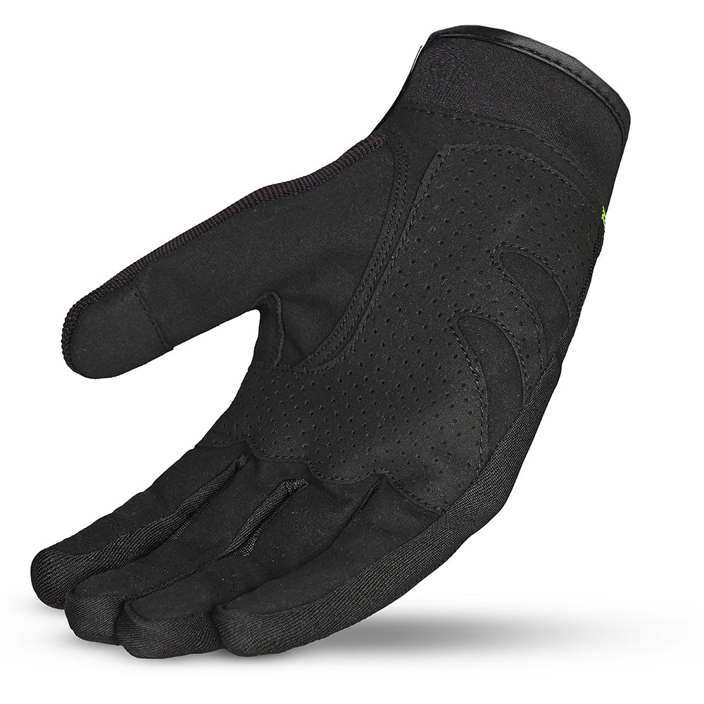 SHUA SHOT Senhora Moto Textil Curto Luva Preto Amarelo