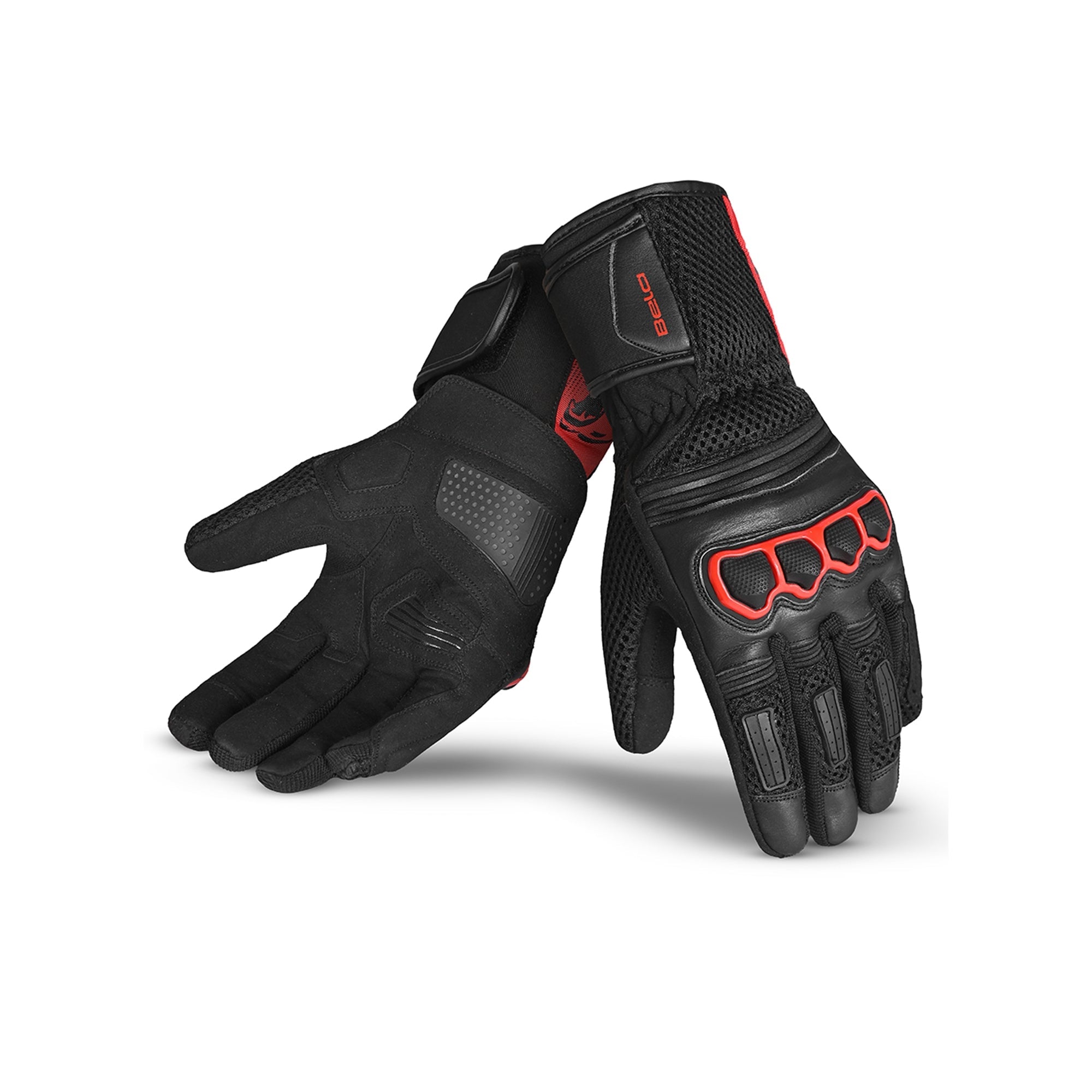 BELA TWIX Moto Textile Luvas Homem Preto Vermelho