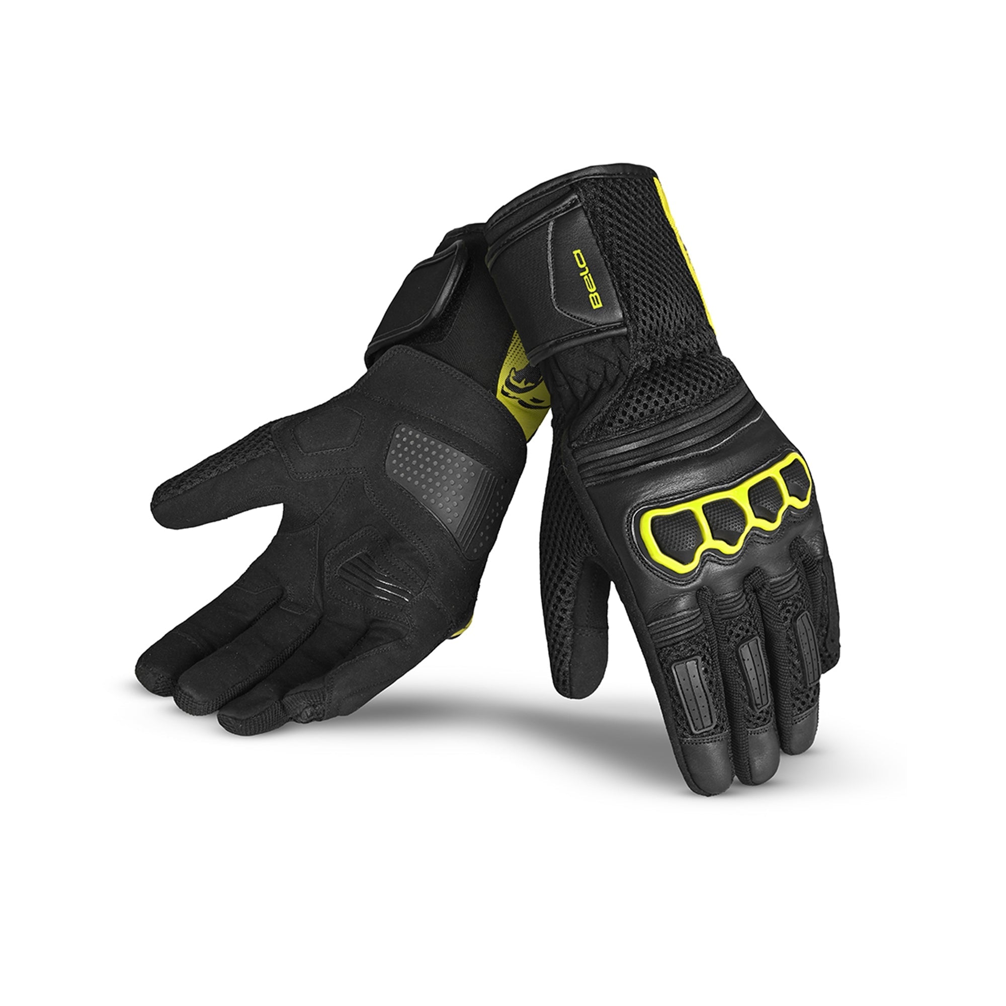 BELA TWIX Moto Textile Luvas Homem Preto Fluorescente Amarelo