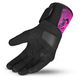 BELA TWIX Senhora Moto Textil Luvas Preto Rosa