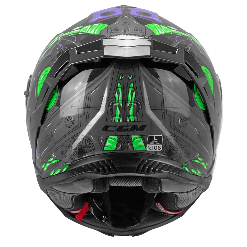 CGM SHOT VILLAIN 363R Moto Intrgral Capacete Preto Verde Roxo – 4 – Maximomoto PT