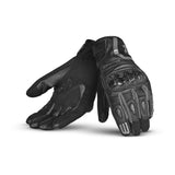 BELA AIR FLOW Moto Couro Luvas Preto Cinza