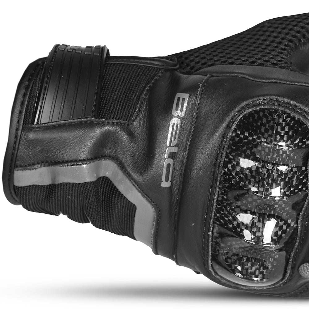 BELA AIR FLOW Motorcycle Leather Gloves Black Gray – 5 – Maximomoto PT