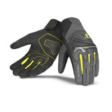 BELA STAR Moto Têxtil Luvas Homem Preto Cinza Amarelo