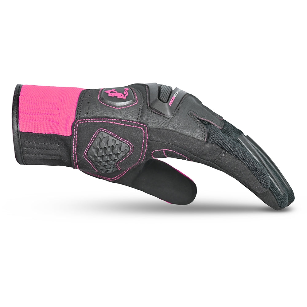 BELA STAR Ladies Motorcycle Textile Gloves Black Pink – 5 – Maximomoto PT