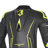 BELA ROCKET Mix Kangaroo 1 PC Moto Fato Preto Amarelo Flúor - Imagem da parte superior das costas do terno