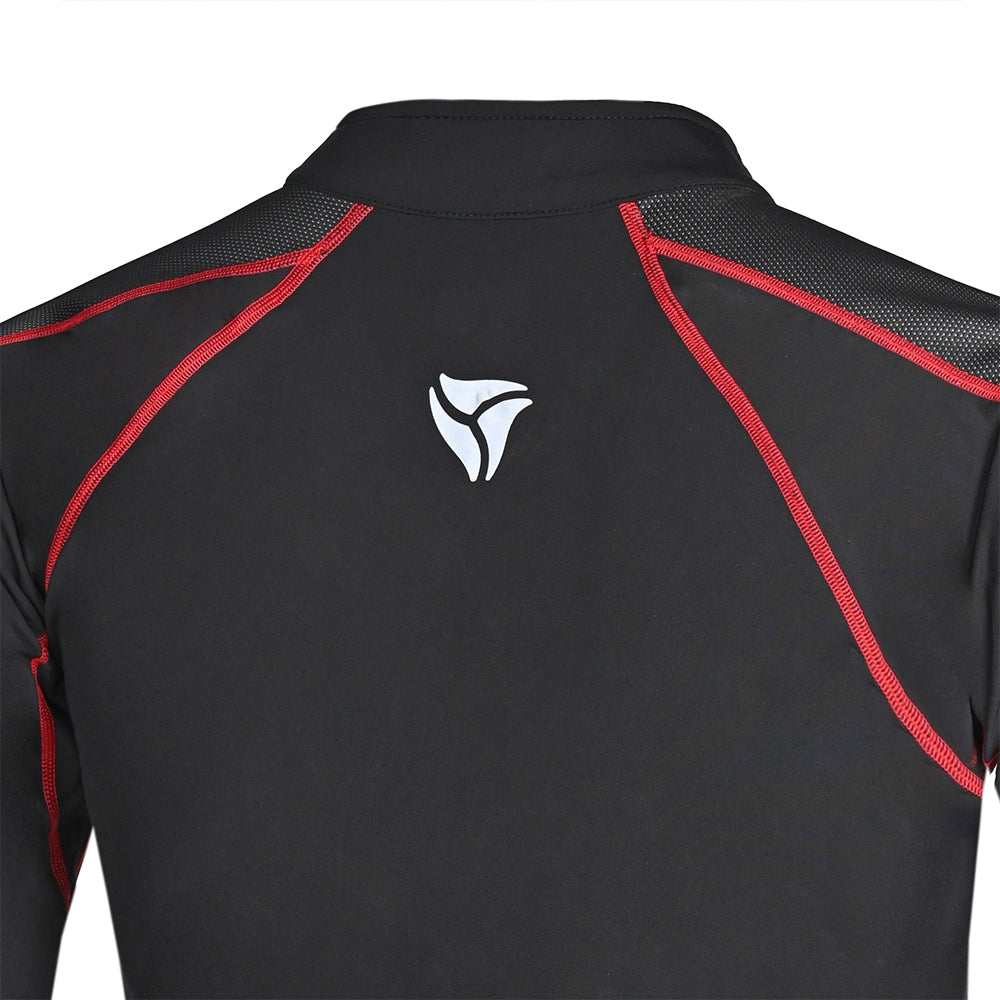 R-TECH JACK Térmico Textil Corta Vento Camisa Preto Vermelho