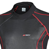 R-TECH JACK Térmico Textil Corta Vento Camisa Preto Vermelho
