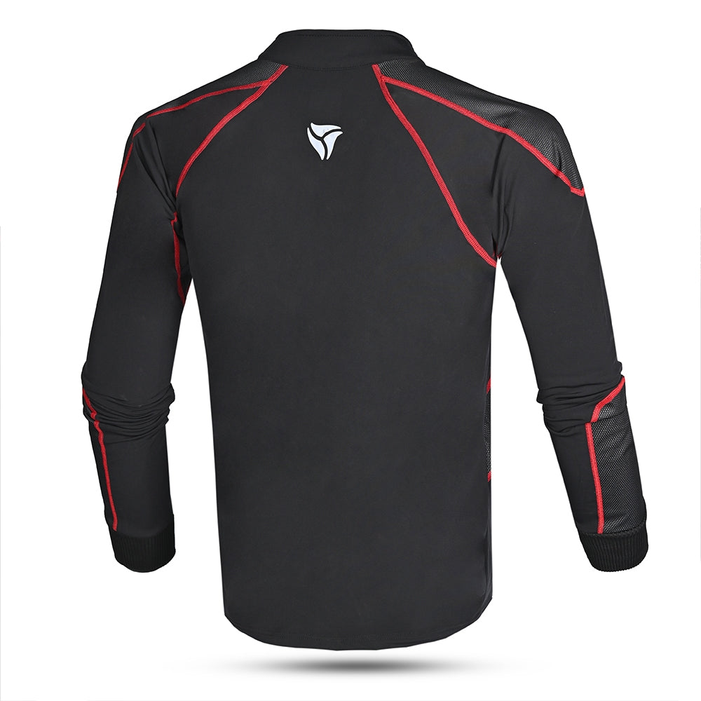 R-TECH JACK Térmico Textil Corta Vento Camisa Preto Vermelho