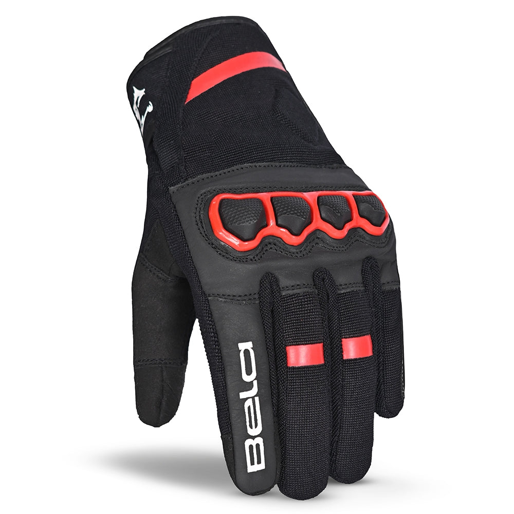 BELA TRACKER WINTER WP Moto Textil Luvas Preto Vermelho