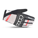 BELA TRACKER WINTER WP Moto Couro Luvas Preto Branco Vermelho