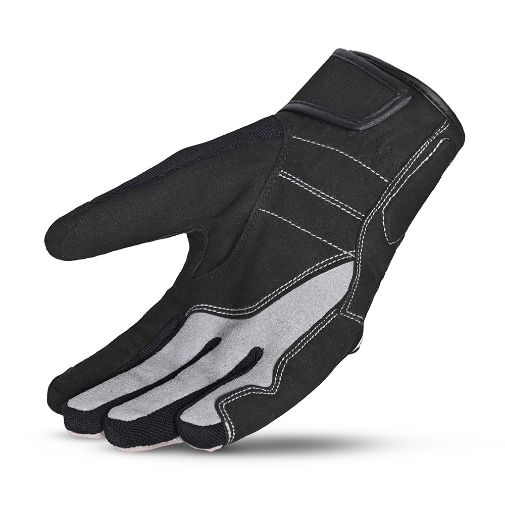 BELA TRACKER WINTER WP Moto Couro Luvas Preto Branco Vermelho