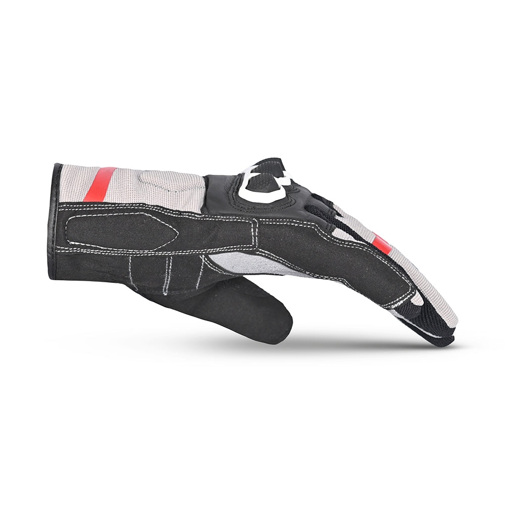BELA TRACKER WINTER WP Moto Couro Luvas Preto Branco Vermelho