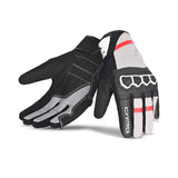 BELA TRACKER WINTER WP Moto Couro Luvas Preto Branco Vermelho