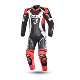BELA X RACE 1 PC Couro Moto Fatos Preto Branco Vermelho
