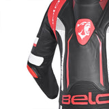 BELA X RACE 1 PC Couro Moto Fatos Preto Branco Vermelho