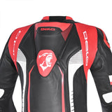 BELA X RACE 1 PC Couro Moto Fatos Preto Branco Vermelho