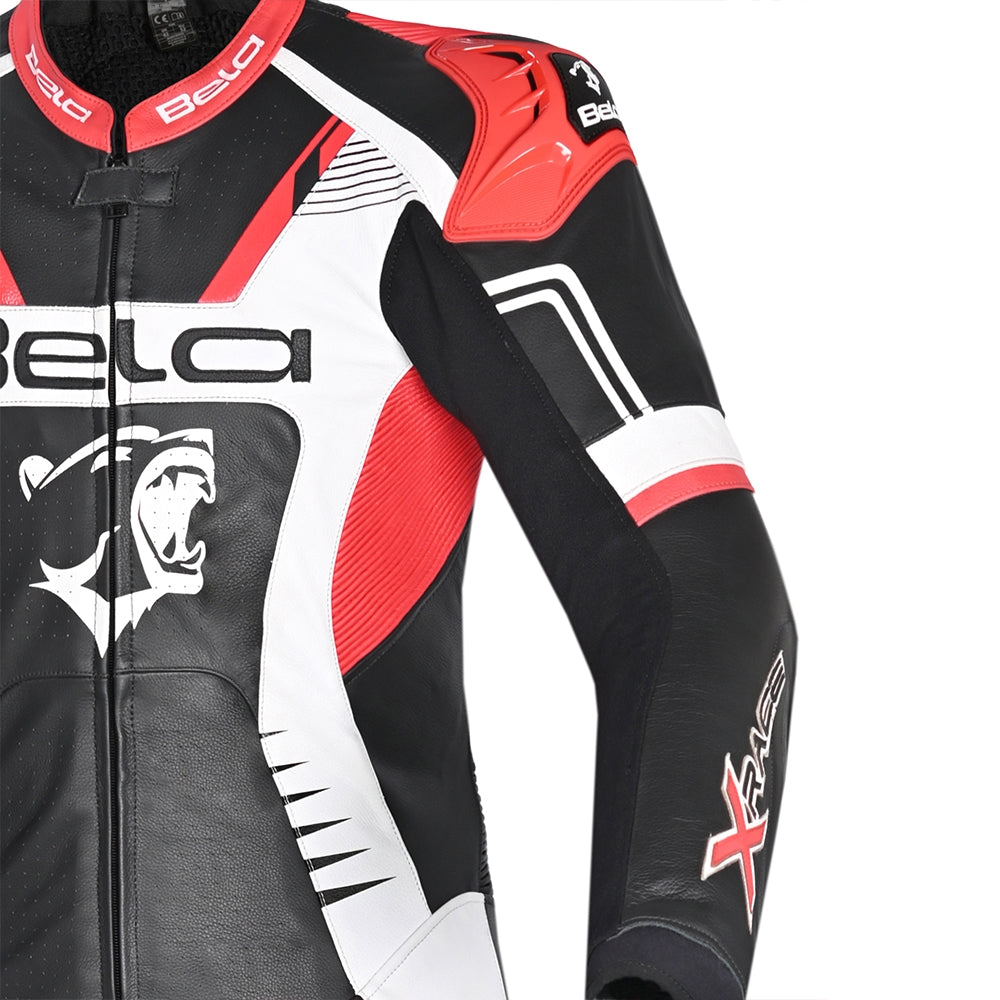 BELA X RACE 1 PC Couro Moto Fatos Preto Branco Vermelho – 7 – Maximomoto PT