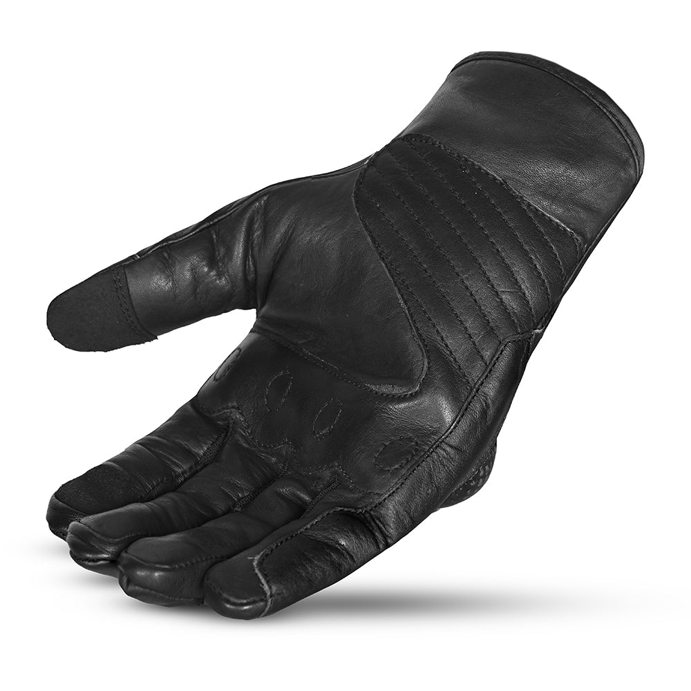 R-TECH FALCON Motorcycle Leather Summer Gloves Black – 4 – Maximomoto PT