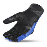 R-TECH FALCON Moto Couro Verão Luvas Preto Azul