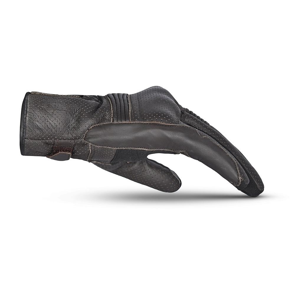 BELA IMPACT Moto Couro Luvas Marrón