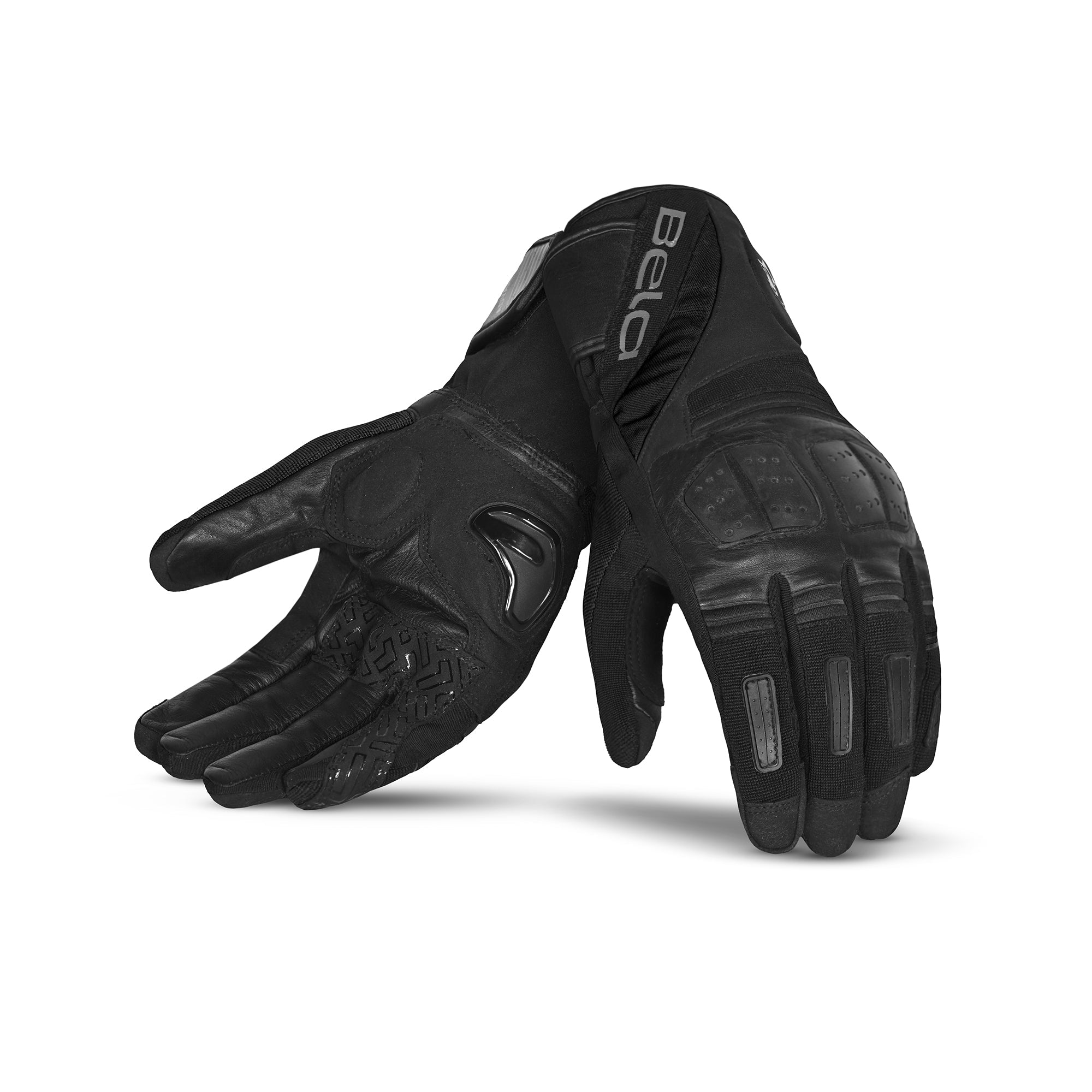 BELA HIGHWAY WINTER WP Moto Couro Luvas Preta