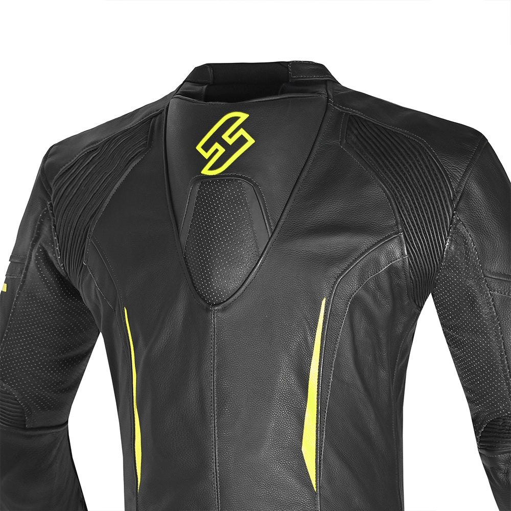 SHUA MONO 1 PC INFINITY Moto Homem Fatos Preto Fluorescente Amarelo