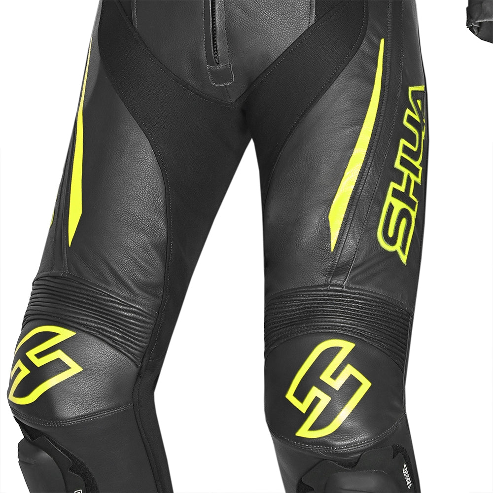 SHUA MONO 1 PC INFINITY Moto Homem Fatos Preto Fluorescente Amarelo