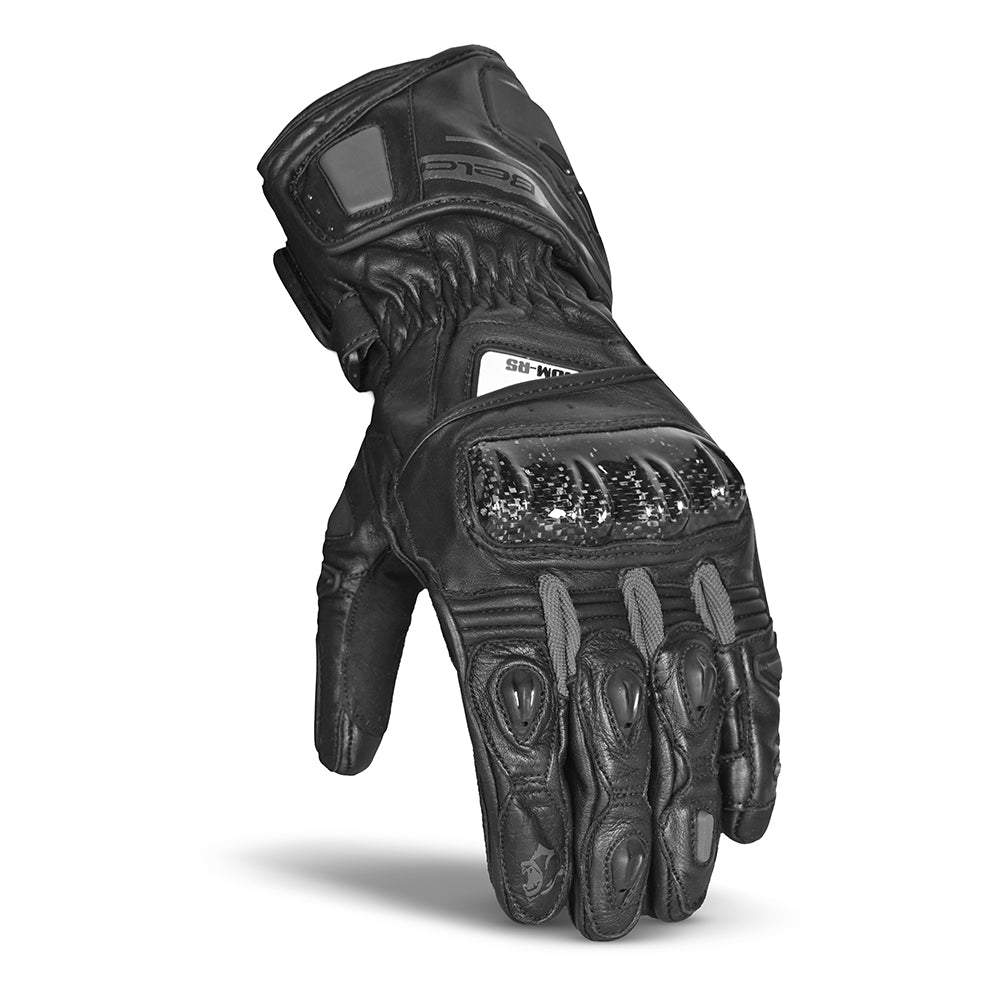 BELA VENOM RS Corrida Homem Moto Couro Luvas Preto Cinza