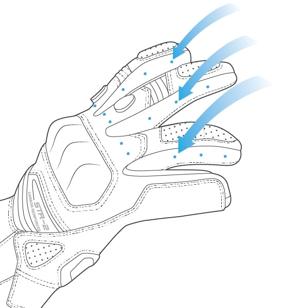 SHIMA STR-2 Moto Corrida Luvas Preto Vermelho