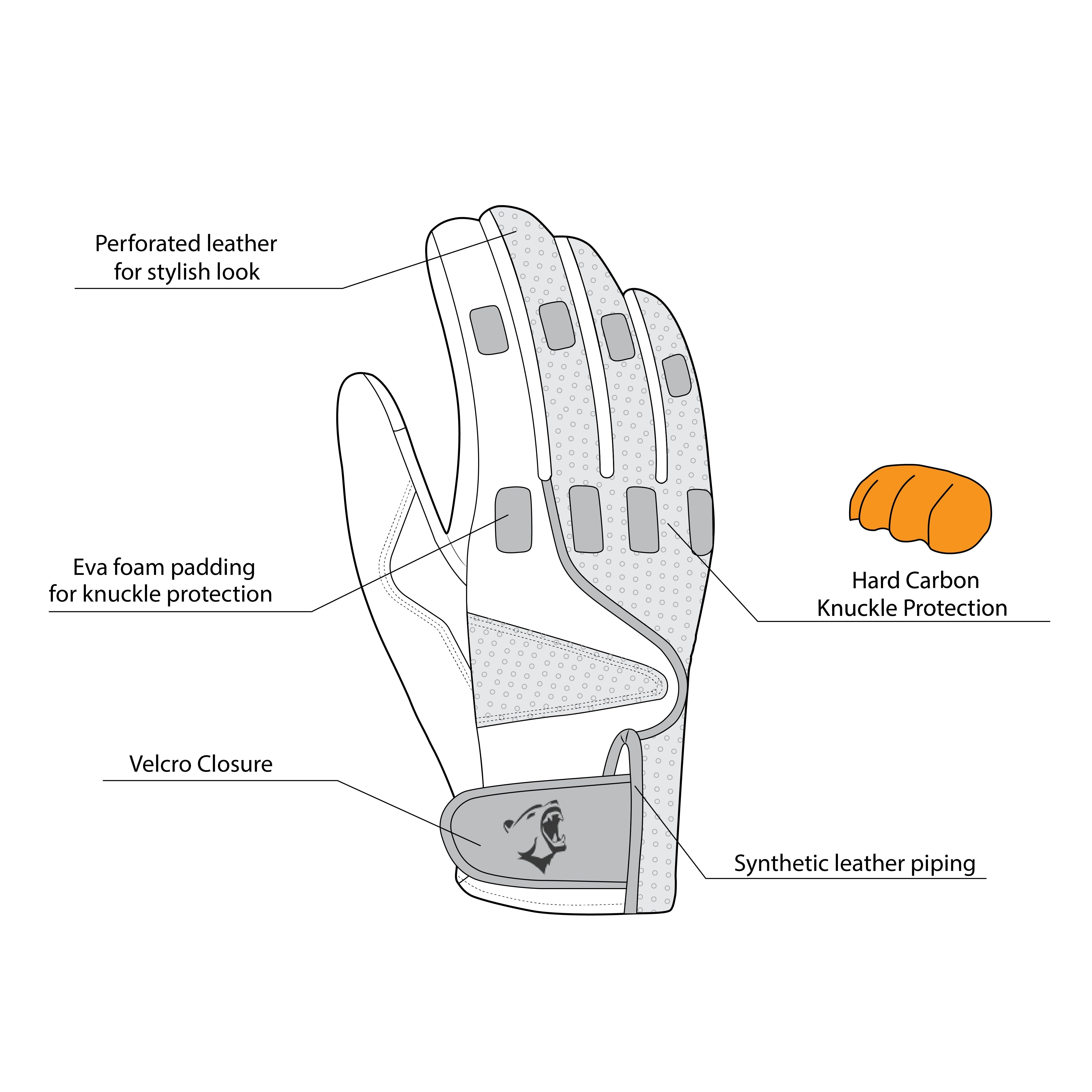 BELA APOLO Motorcycle Leather Gloves Black – 7 – Maximomoto PT