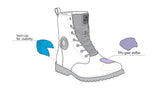 R-TECH ROYAL WP Moto Couro Botas Preto - Imagem vetorial 2 de botas