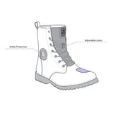 R-TECH ROYAL WP Moto Couro Botas Preto - Imagem vetorial 4 de botas
