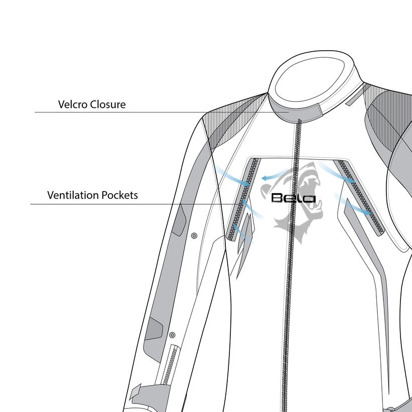 BELA ELANUR Women's Motorcycle Textile Jackets Black Anthracite Pink – 8 – Maximomoto PT