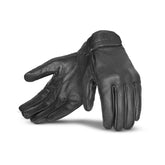 BELA CAFE AIR Moto Couro Luvas Preto