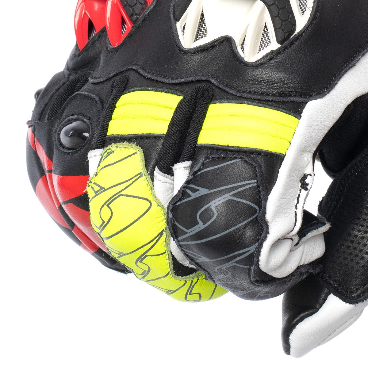 SPYKE TECH PRO Moto Corrida Homem Luvas Preto Branco Vermelho Amarelo Flu