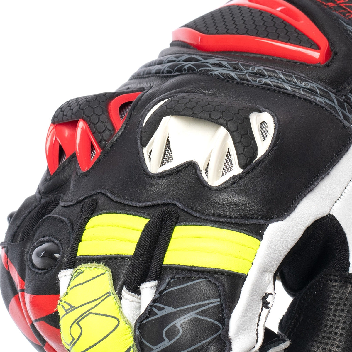 SPYKE TECH PRO Moto Corrida Homem Luvas Preto Branco Vermelho Amarelo Flu
