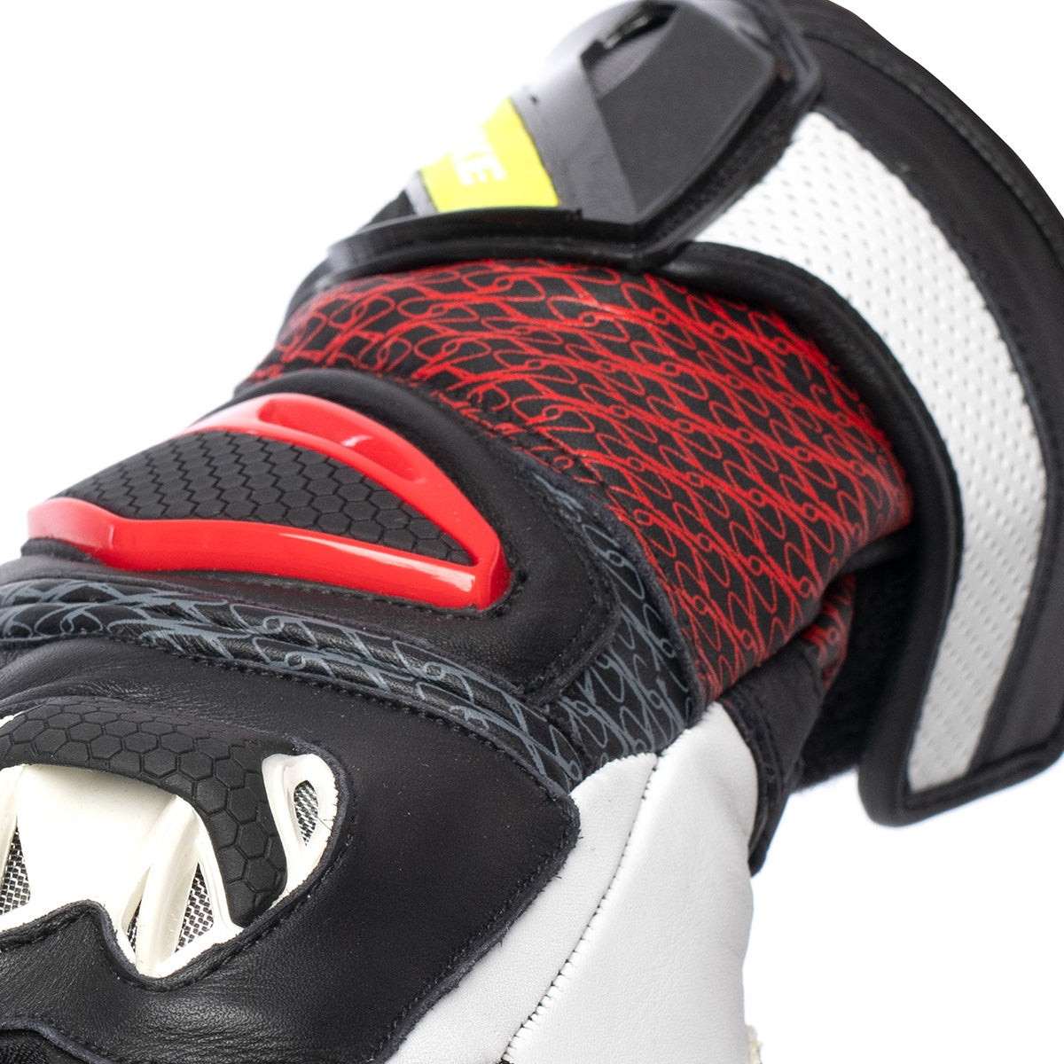SPYKE TECH PRO Moto Corrida Homem Luvas Preto Branco Vermelho Amarelo Flu
