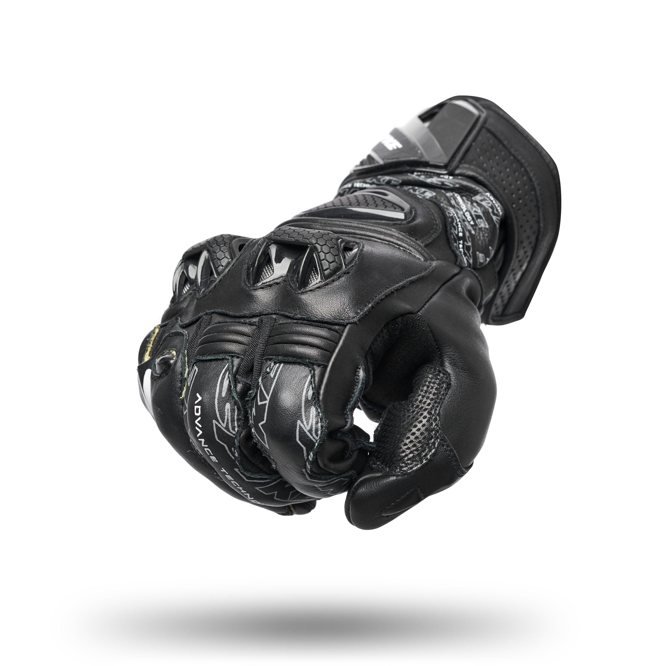 SPYKE Tech Pro Racing Man Luvas Negro