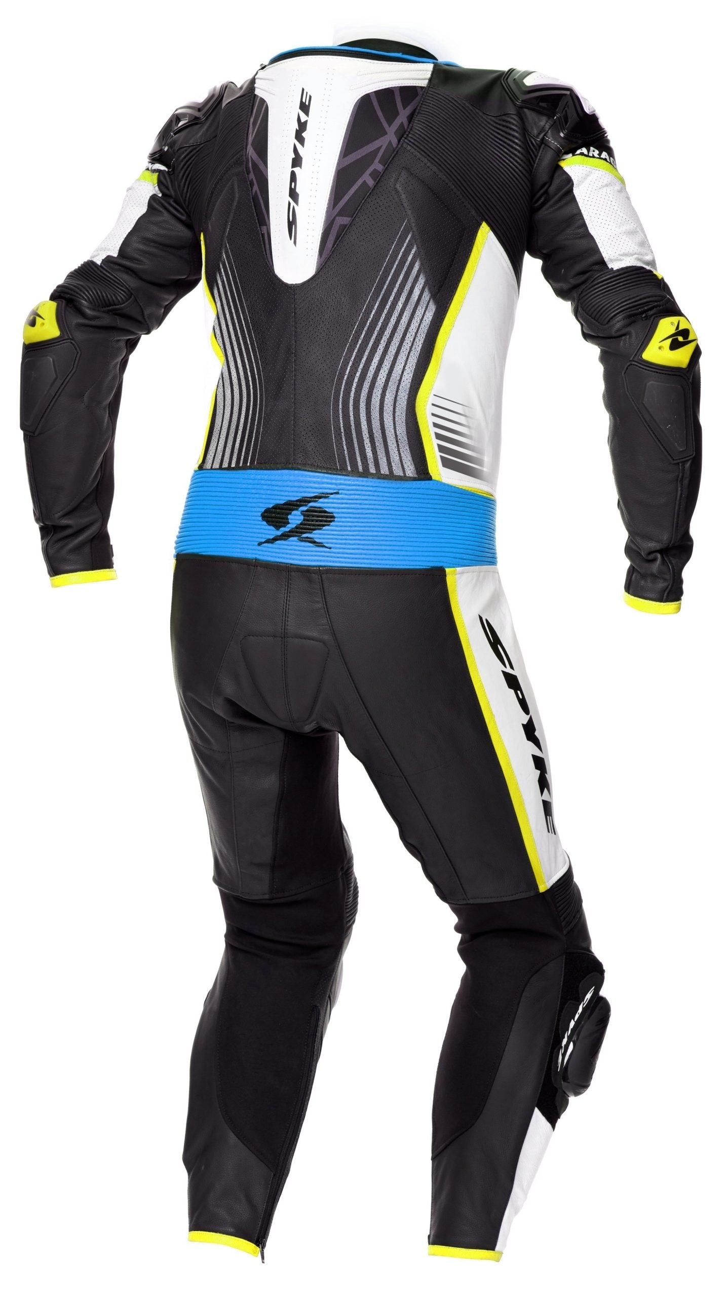SPYKE - ARAGON RACE 1PC SUIT BLUE/BLACK/FLUO YELLOW - SECURTEX MOTOR S.L (t/a MaximoMoto)