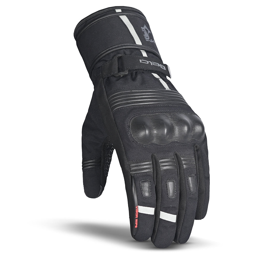 BELA ICE WINTER WP Moto Textile Luvas Preto Cinza