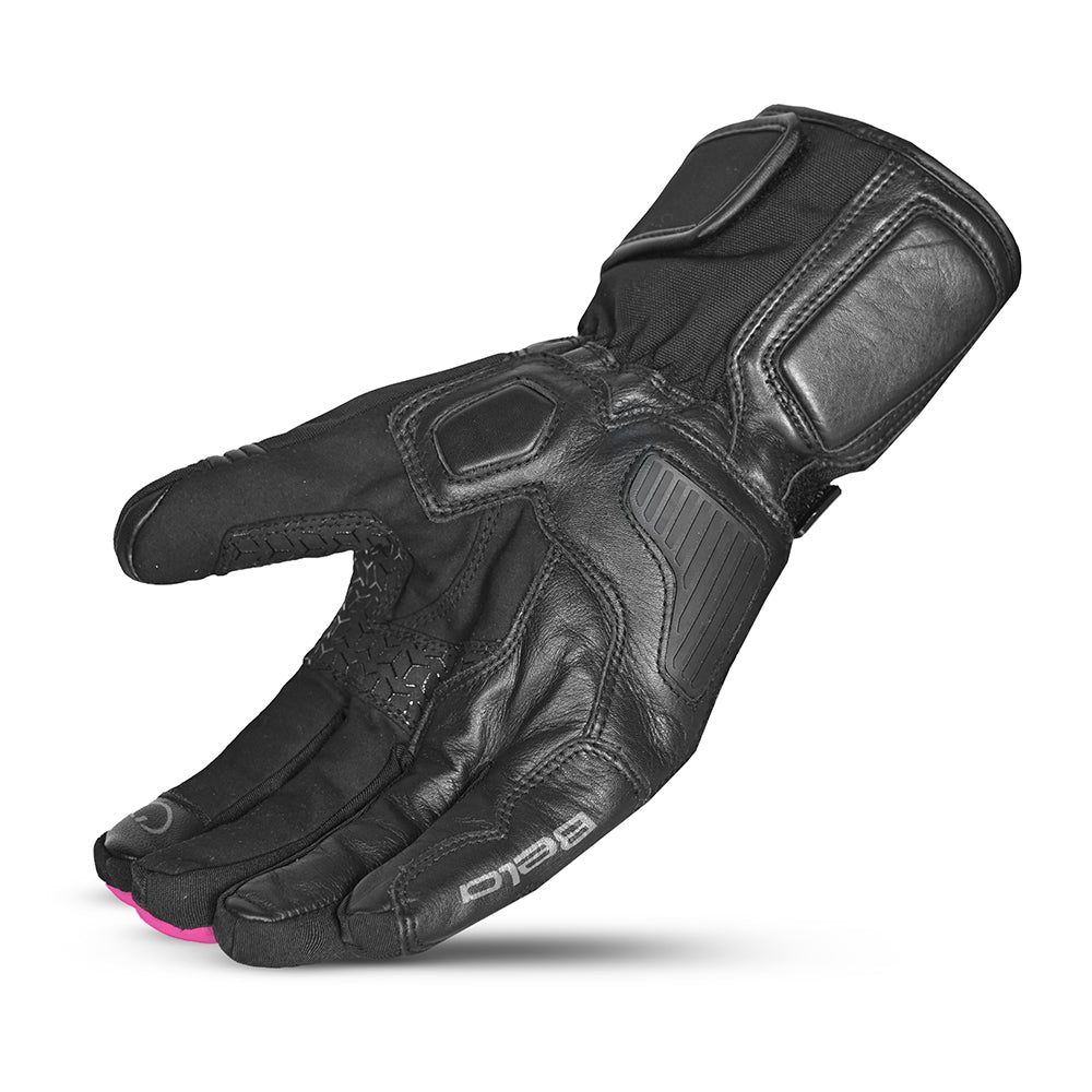 BELA ICE WINTER WP Women's Motorcycle Textile Gloves Black Pink – 3 – Maximomoto PT