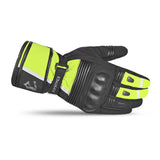 BELA ICE WINTER WP Moto Couro Luvas Pretas Amarelas