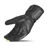 BELA ICE WINTER WP Moto Couro Luvas Pretas Amarelas