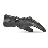 BELA ICE WINTER WP Moto Couro Luvas Pretas Amarelas
