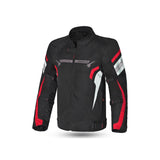 BELA HIGHLAND Moto Homem Casaco Preto Branco Vermelho- maximomoto.pt – front